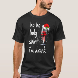 Camiseta Ho Ho Holy Soy Navidades de Vino Borracho Santa