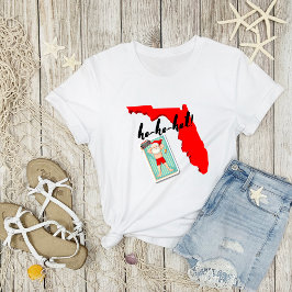 Camiseta ¡ho-ho-hot! Feliz Navidad en Florida