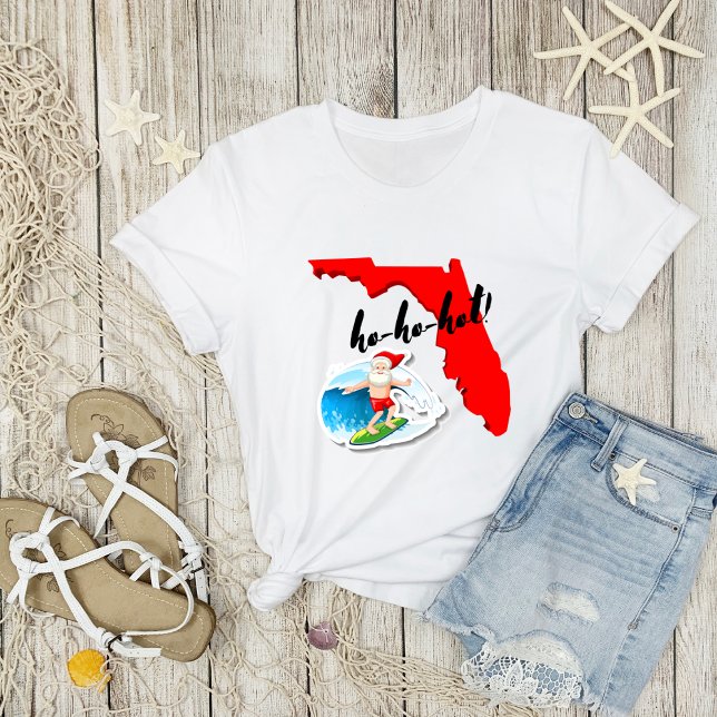 Camiseta ¡ho-ho-hot! Merry Florida Navidades Surfing Santa (Subido por el creador)