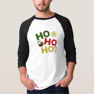 Camiseta HO HO + Navidades Pudding, Candy, Snowflake