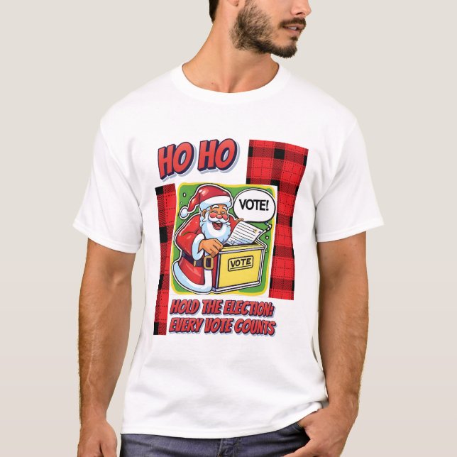 CAMISETA HO HO - SANTA VOTO (Anverso)