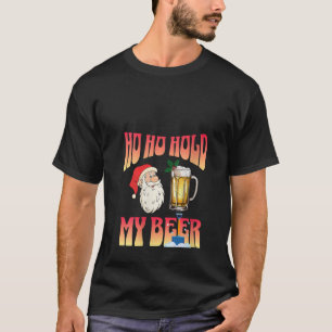 Camiseta Ho Ho Sostén Mi Cerveza Santa Beer V Cuello