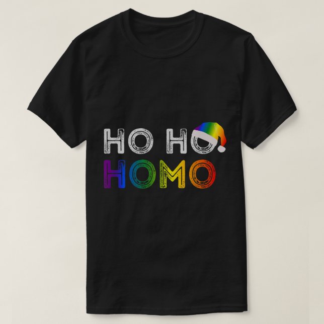 Camiseta Ho Homo orgullo homosexual (Diseño del anverso)