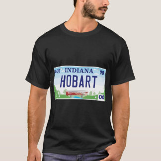 Camiseta Hobart Indiana License Plate