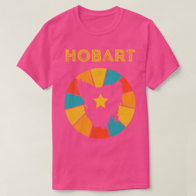Camiseta Hobart Tasmania Vintage Molestias de recuerdo 1 (Diseño del anverso)