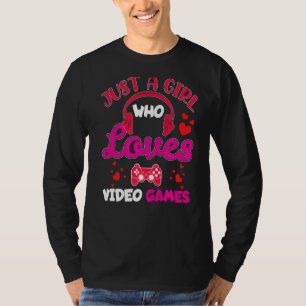 Camiseta Hobb de juegos de video de Chica Gamer Chica Heart