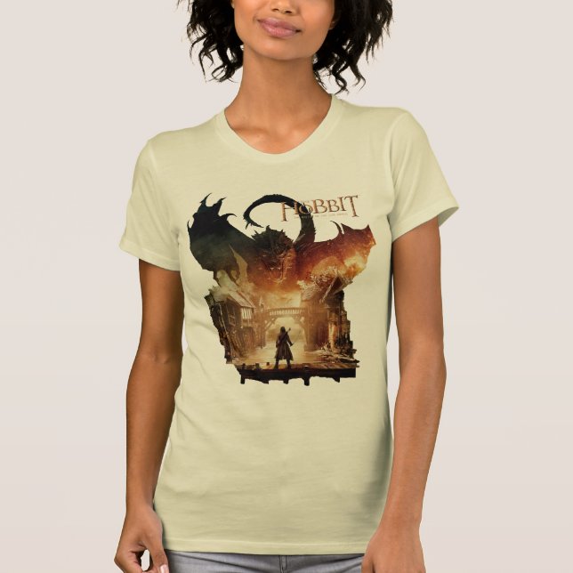 Camiseta Hobbit - Poster de cine de Laketown (Anverso)