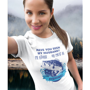 Camiseta Hobby de la esposa del marido de la mujer que pesc