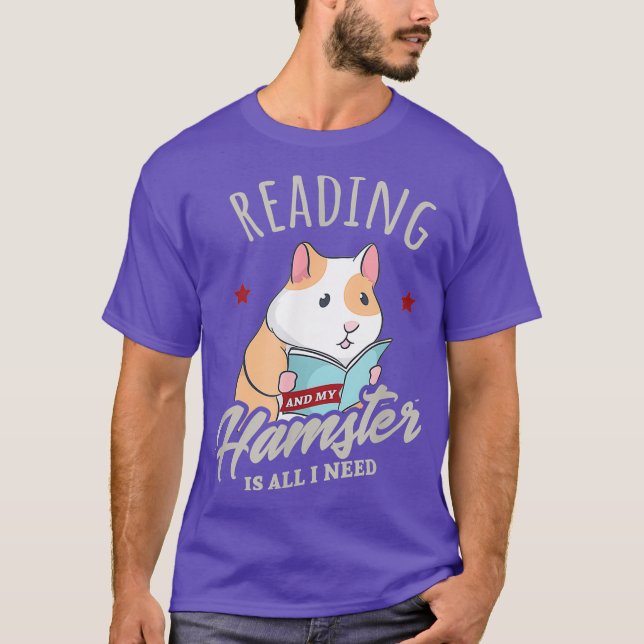 Camiseta Hobby de lectura y discurso de Hamster Cute (Anverso)