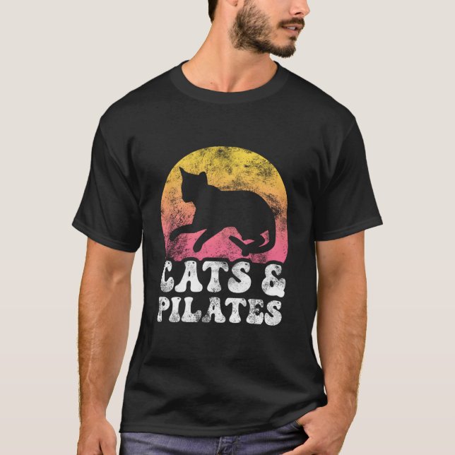Camiseta Hobby de Pilates para Gatos (Anverso)