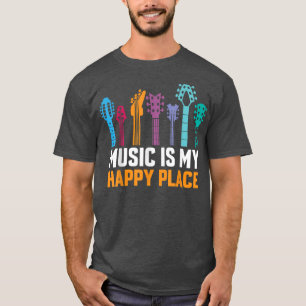 Camiseta Hobby de reunir música de los guitares es mi lugar