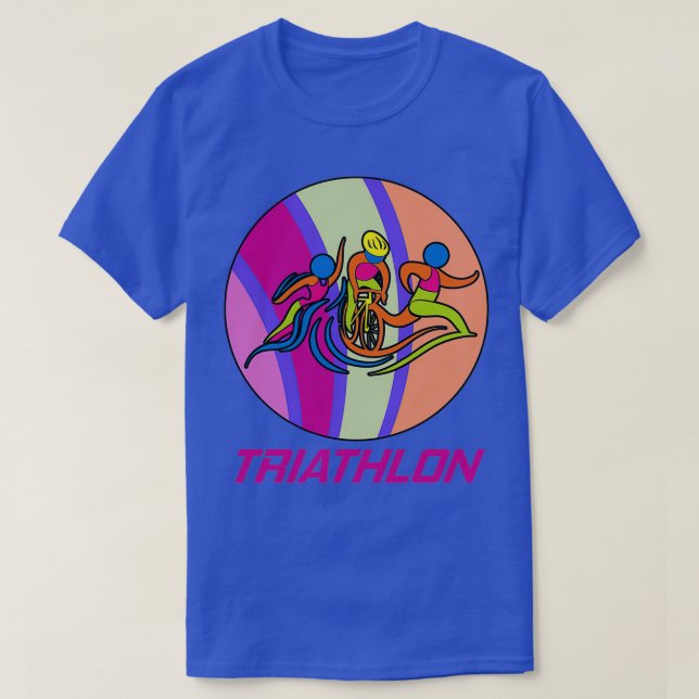 Camiseta Hobby de Triatlón en un círculo (Diseño del anverso)