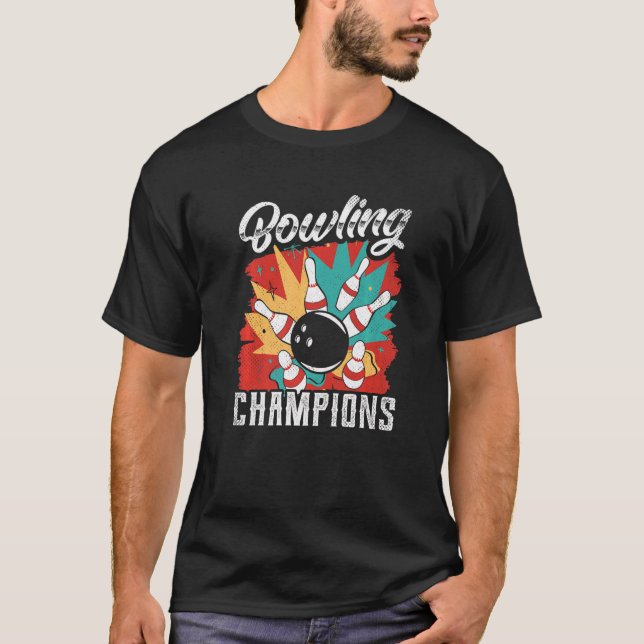 Camiseta Hobby del equipo Bowling Champions Crew Bowler (Anverso)