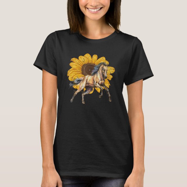 Camiseta Hobby Ecuestre Animal Hobby Horse Rider Sunflower  (Anverso)