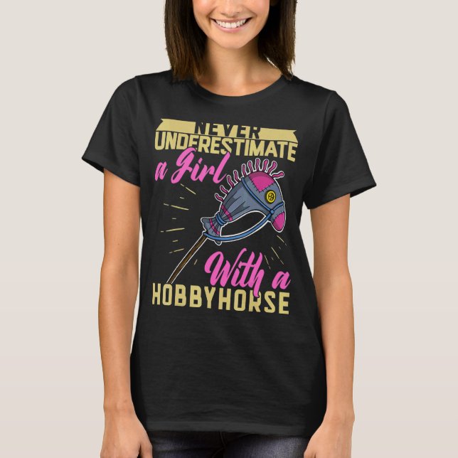 Camiseta Hobby Horsing Horse Chicas ecuestres deportivos ec (Anverso)