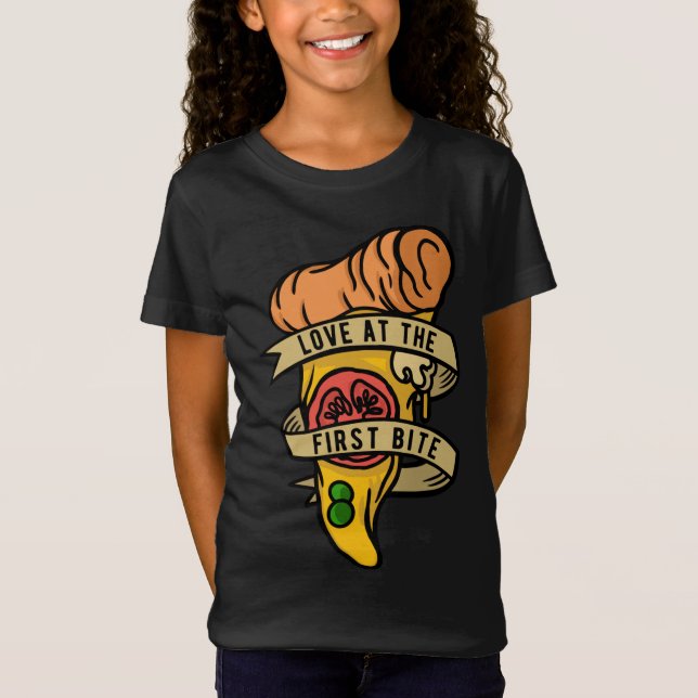 Camiseta Hobby Pizza Maker Love In The First Bite (Anverso)