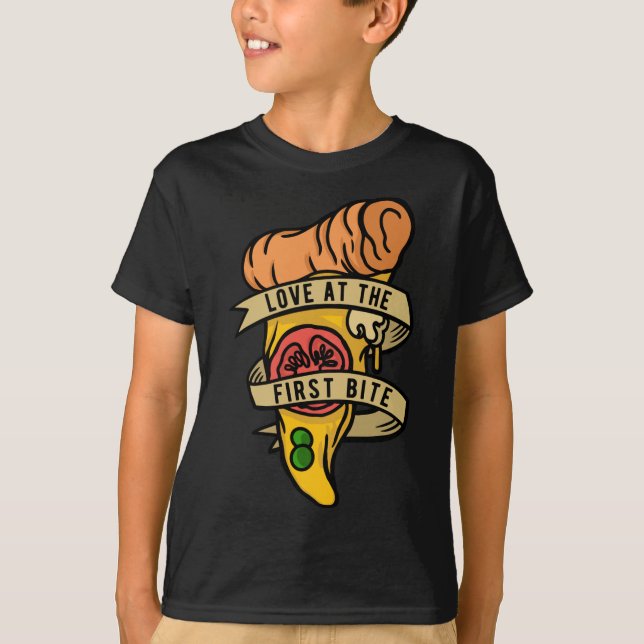 Camiseta Hobby Pizza Maker Love In The First Bite (Anverso)