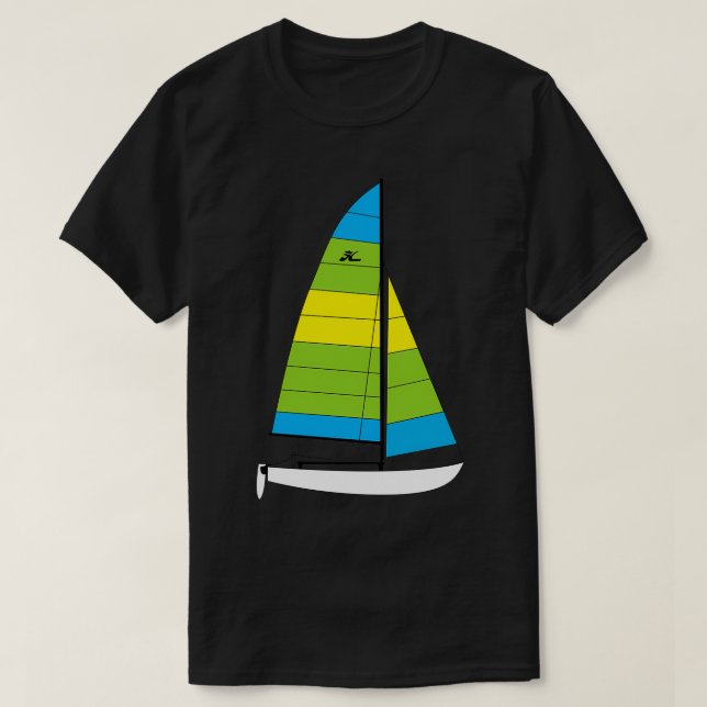 Camiseta Hobie 16, barco de vela catamarán 5 (Diseño del anverso)