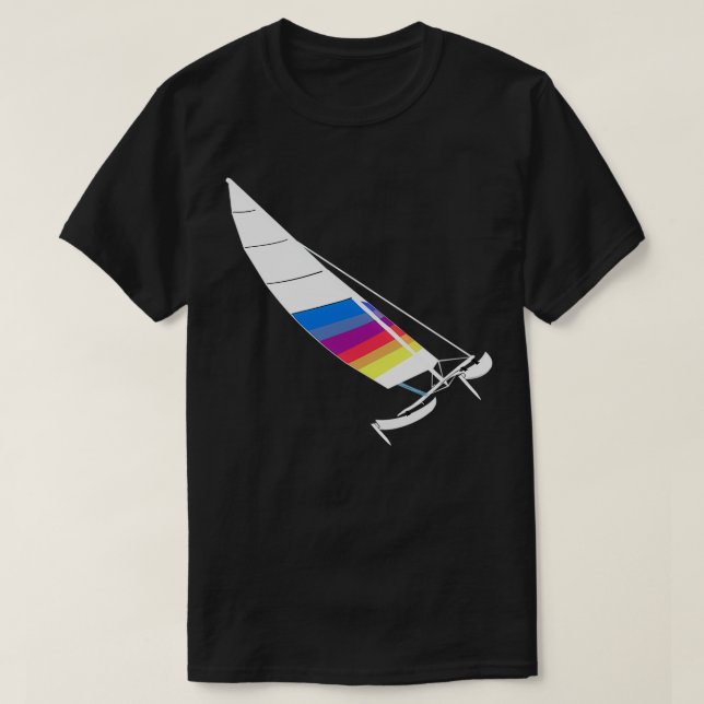 Camiseta Hobie 16Beach CatFlying HullWhite01 (Diseño del anverso)
