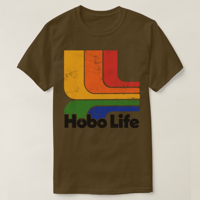 Camiseta Hobo Life Faded Thrift Style Retro Design1 (Diseño del anverso)