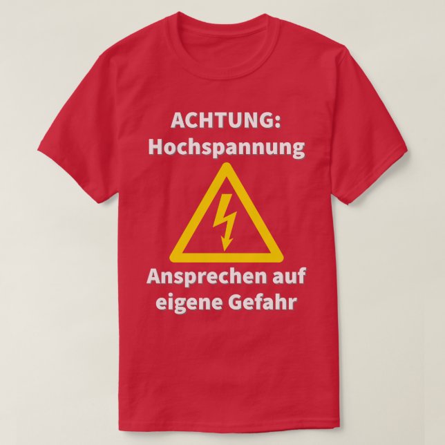 Camiseta Hochspannung Elektriker en Strom Fun Sprche (Diseño del anverso)