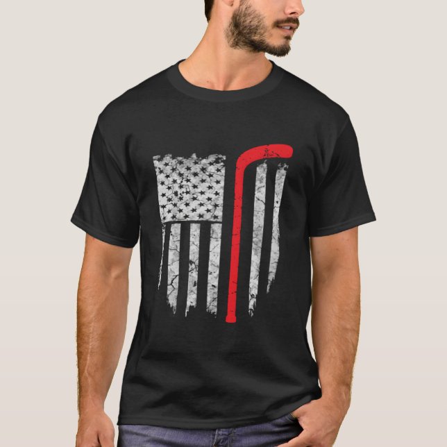 Camiseta Hockey American Flag Hockey (Anverso)