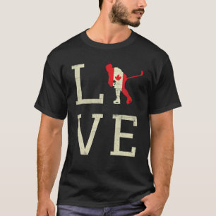Camiseta Hockey Amor Canadá Día de arce Orgulloso Bandera c