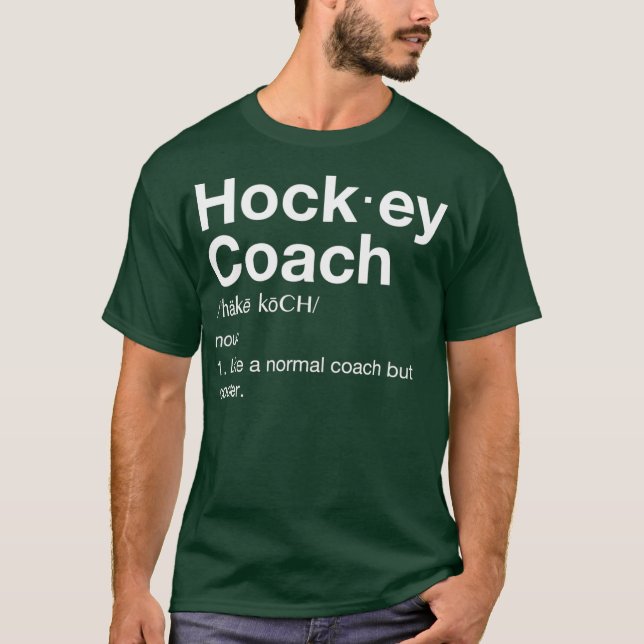 Camiseta Hockey Coach Fun Sport Coaching Definition (Anverso)