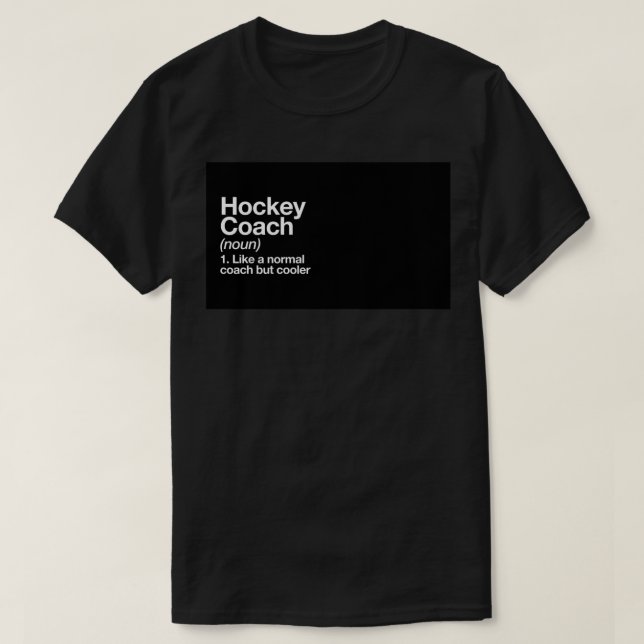 Camiseta Hockey Coach Funny Definition Trainer Gift Design  (Diseño del anverso)