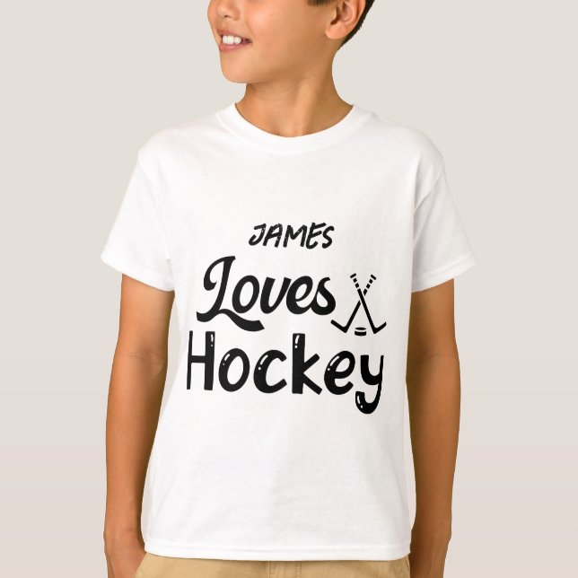 Camiseta Hockey de amor personalizado (Anverso)