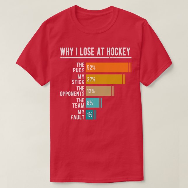 Camiseta Hockey divertido (Diseño del anverso)