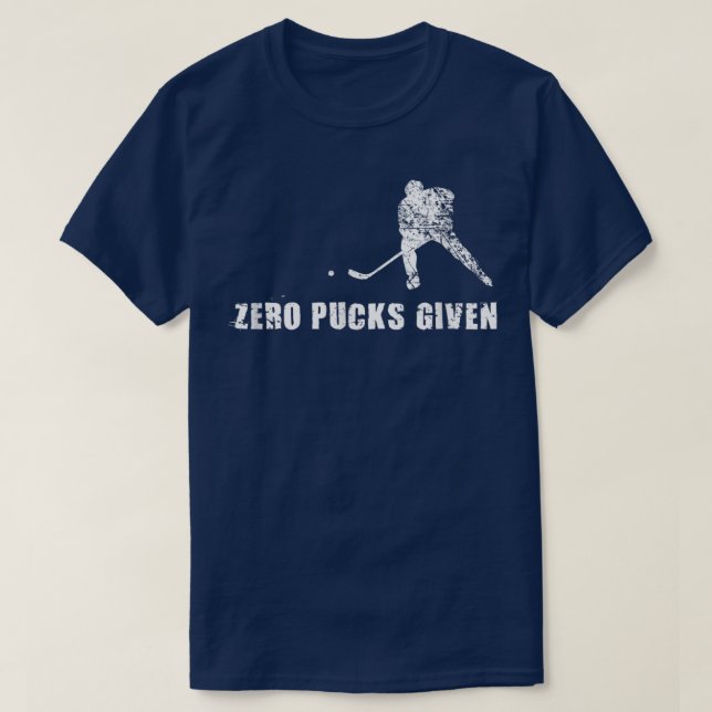 Camiseta Hockey divertidos, Cero Pucks reciben regalo de ju (Diseño del anverso)