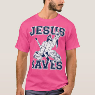 Camiseta Hockey divertidos - Jesús salva - Goalie