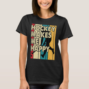 Camiseta Hockey divertidos me hace feliz Frisbee de hockey