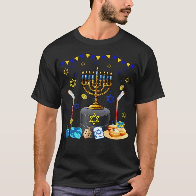 Camiseta Hockey Equipment Player Loverhanukkah Jewish Menor (Anverso)
