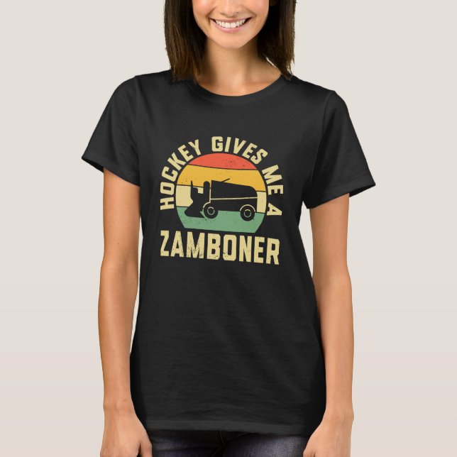 Camiseta Hockey Gives Me A Zamboner Boys Youth Hockey  Men  (Anverso)