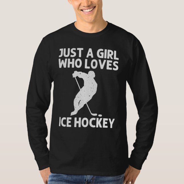 Camiseta Hockey Guay Sobre Hielo Para Chicas Jugar De Hocke (Anverso)
