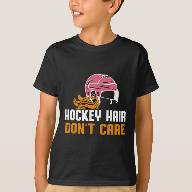 Camiseta Hockey Hair Don't Care  (Anverso)