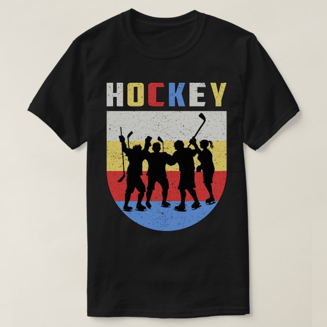 Camiseta Hockey Hockey Hockey Fan Jugador (Diseño del anverso)
