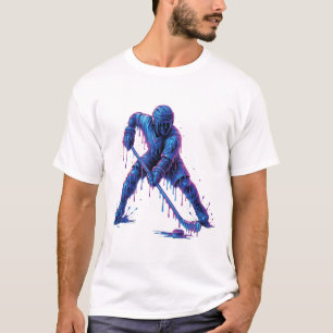 Camiseta Hockey Jugador Helado Goteo Gráfico Juventud Hombr