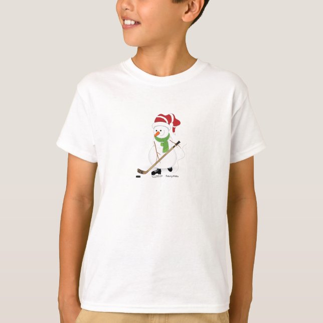 Camiseta Hockey Jugando a Snowman (Anverso)
