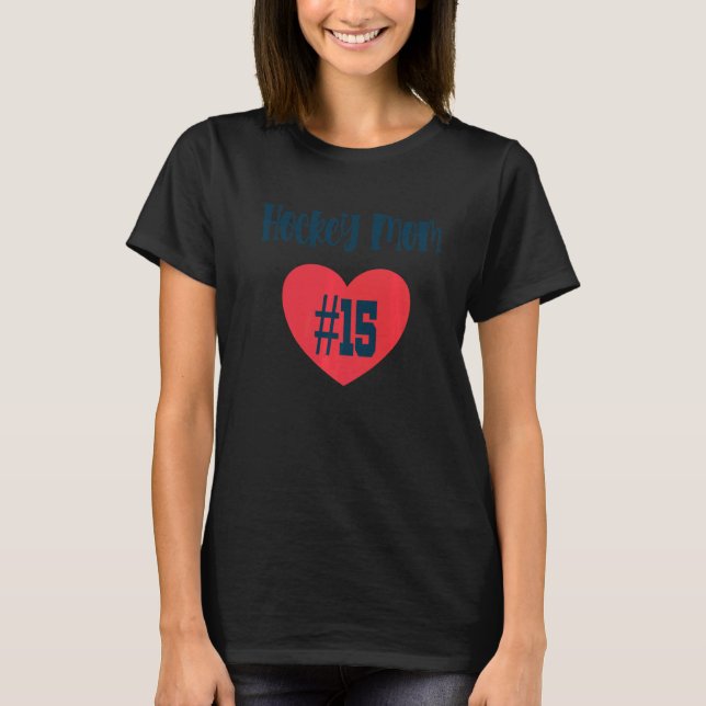 Camiseta Hockey Mamá 15 Corazón (Anverso)