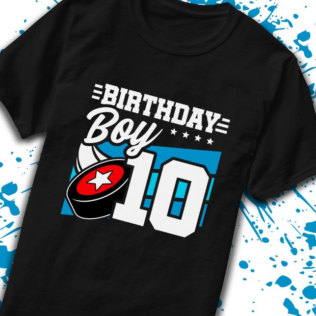 Camiseta Hockey masculino Cumpleaños 10 cumpleaños niño de  (Subido por el creador)