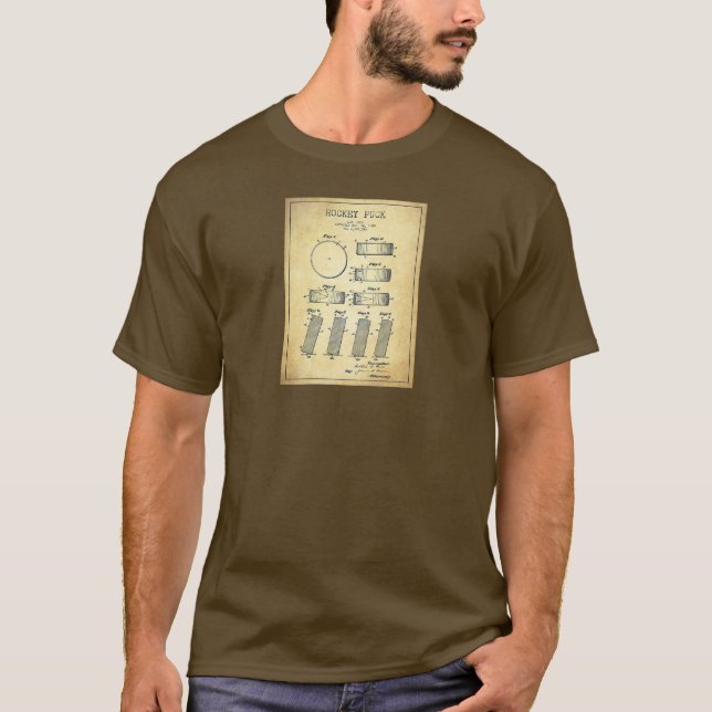 Camiseta ¡HOCKEY PUCK'er! ¡Dibujo de la patente para un (Anverso)