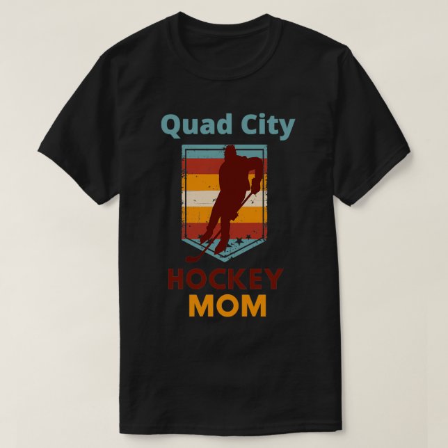 Camiseta Hockey Quad City MOM ideal para madres con hijos (Diseño del anverso)