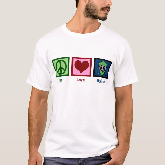 Camiseta Hockey sobre amor por la paz (Anverso)