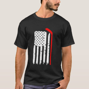 Camiseta Hockey sobre bandera norteamericana Estados Unidos