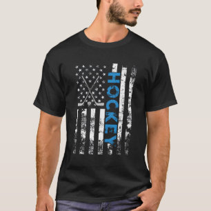 Camiseta Hockey sobre bandera norteamericana Estados Unidos