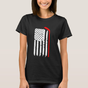 Camiseta Hockey sobre bandera norteamericana Estados Unidos