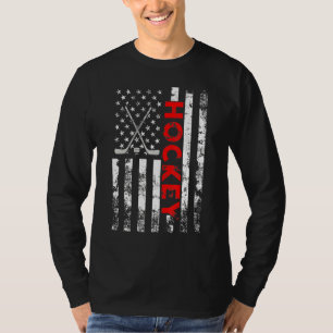 Camiseta Hockey sobre bandera norteamericana Estados Unidos